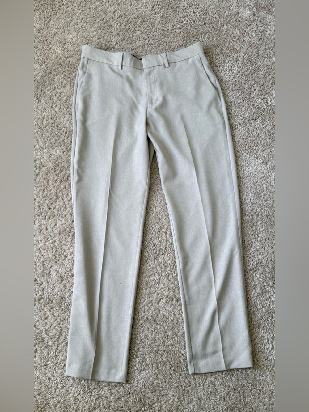 Kenneth Cole Light Beige/Oatmeal Slim Dress Pants